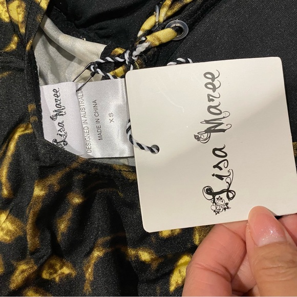 NWT LISA MAREE SNAKE PRINT BATHING SUIT SIZE XS - Picture 7 of 7